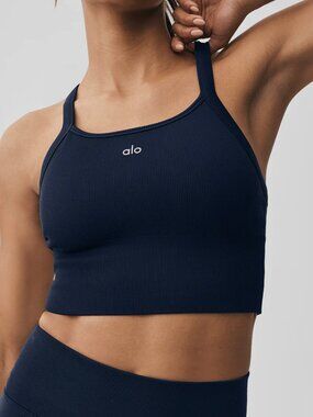 ALO Yoga Seamless Ribbed Favorite Bra Tank: Small